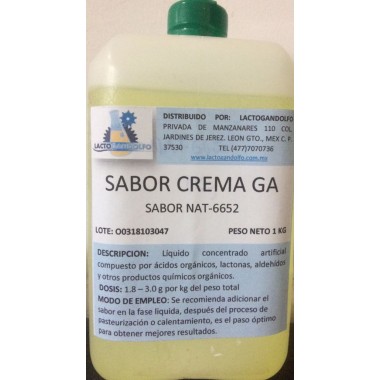 SABOR CREMA  DULCE  GA 5 KG  CLAVE CRD-6670